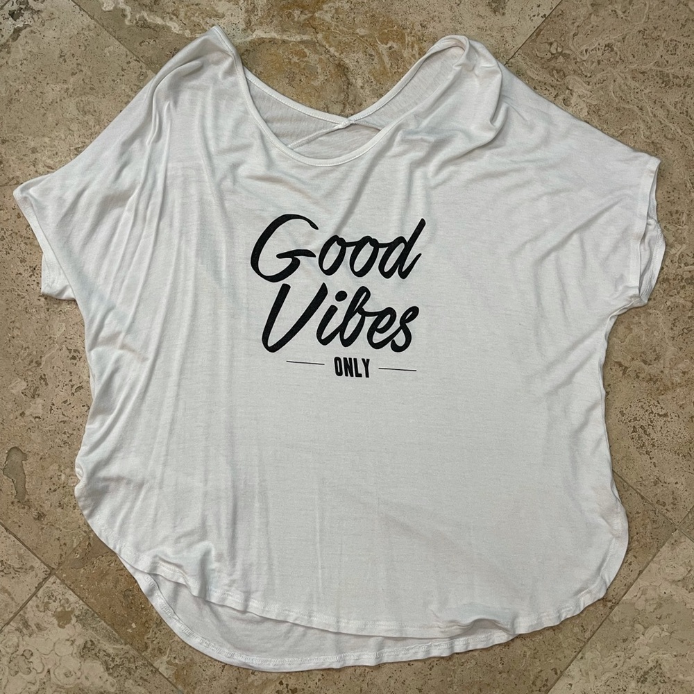 Good Vibes Graphic Tee Black and White